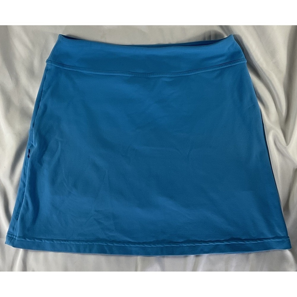 Athleta Size Small Shirred Band Swim Skirt 2 In Bora Bora Blue Women's
